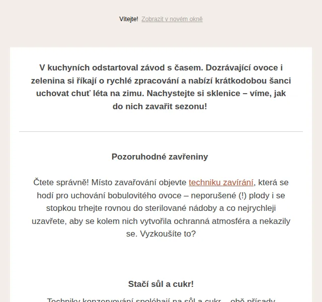 Jídlo a radost: Tipy na zavařování od šéfkuchařů – červen 2026 | Nuslet.cz