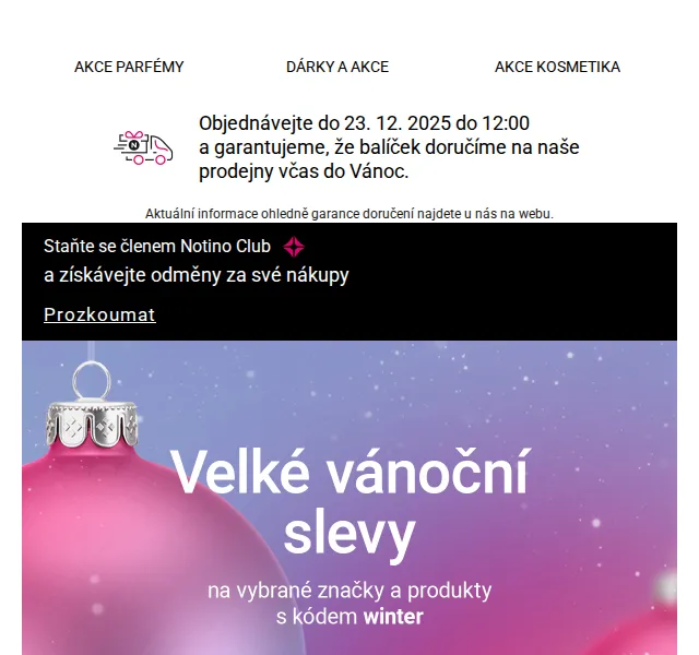 Notino: Vánoční slevy na parfémy a kosmetiku – duben 2026