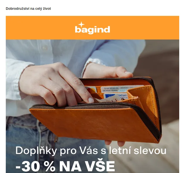 Bagind: 30% sleva na vše – červenec 2026 | Nuslet.cz