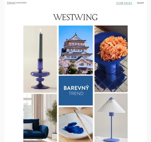 Westwing: Trend Cobalt Japandi a Mermade Hair – červen 2026 | Nuslet.cz