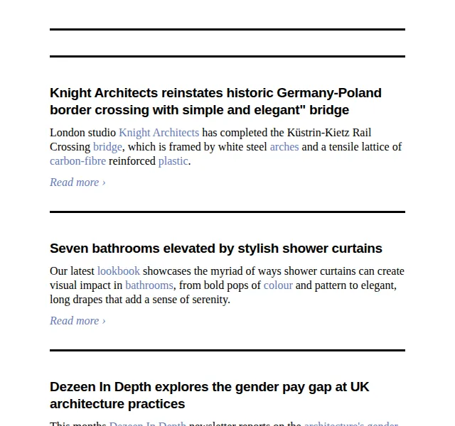 Dezeen Daily: nová architektura a design – červen 2026 | Nuslet.cz