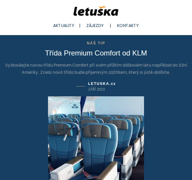 Letuška.cz: Letenky KLM, Qatar Airways, El Al září 2022 | Nuslet.cz
