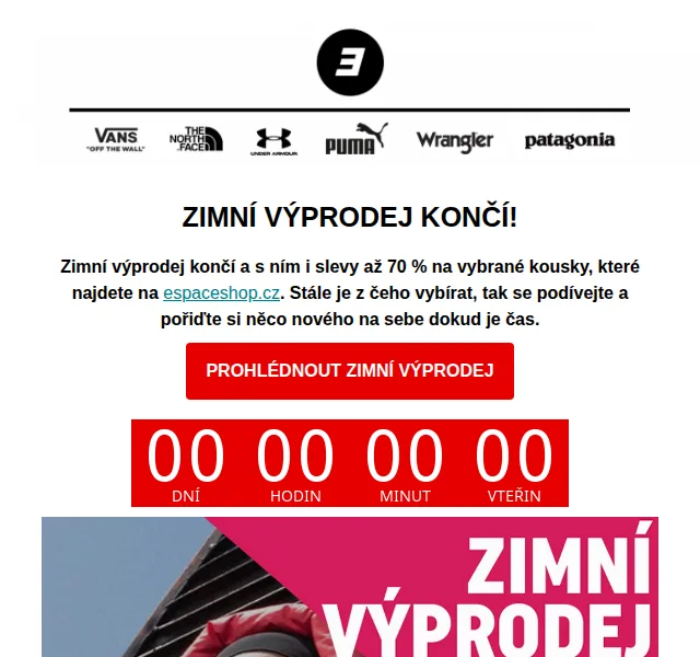ESPACE: zimní výprodej se slevami až 70 % – červen 2026 | Nuslet.cz