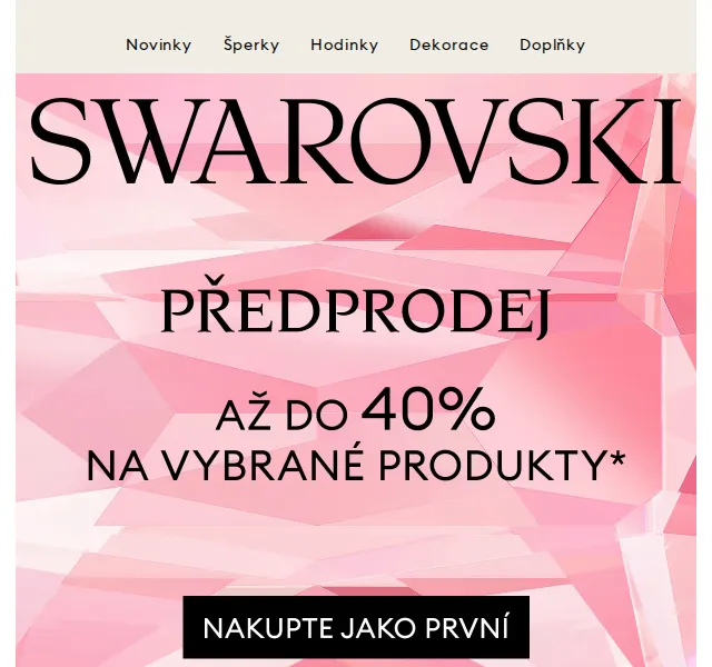 Swarovski: Předprodej až 25% – červenec 2022 | Nuslet.cz