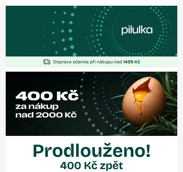 Pilulka.cz: 400 Kč bonus na příští nákup – červenec 2026 | Nuslet.cz