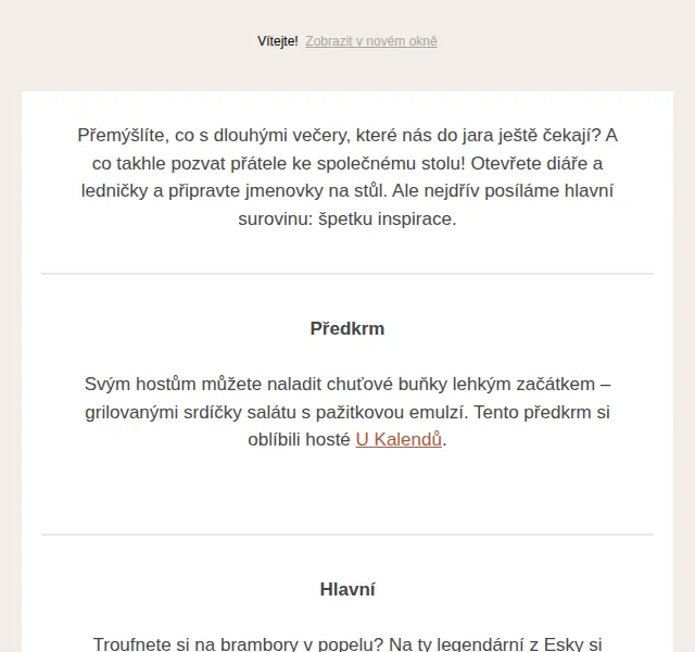 Jídlo a radost: inspirace na menu pro hosty – červenec 2026 | Nuslet.cz