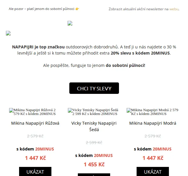 UrbanStore.cz: Napapijri sleva 30 % + 20 % extra – červen 2026 | Nuslet.cz
