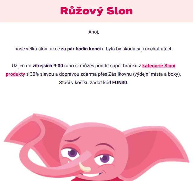Růžový slon: -30 % na erotické hračky – květen 2026