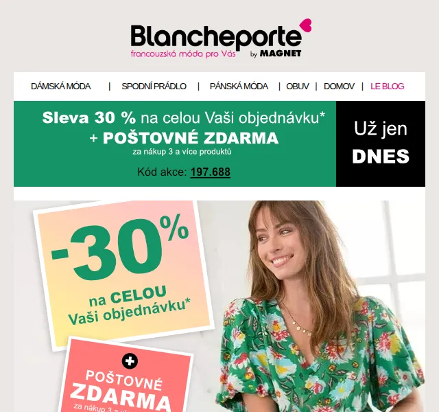 Blancheporte: -30 % na webu, až -50 % v eKatalogu – červen 2026 | Nuslet.cz