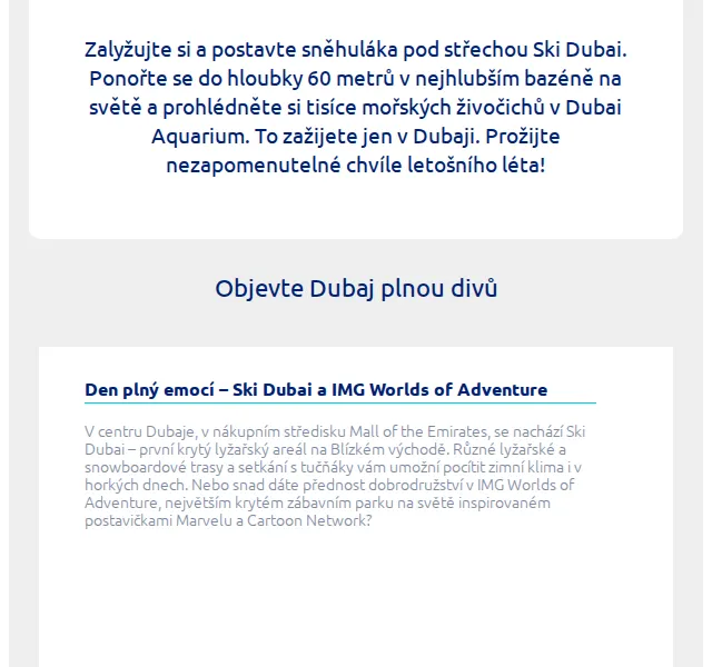 eSky: Dubaj plná divů – červen 2026 | Nuslet.cz