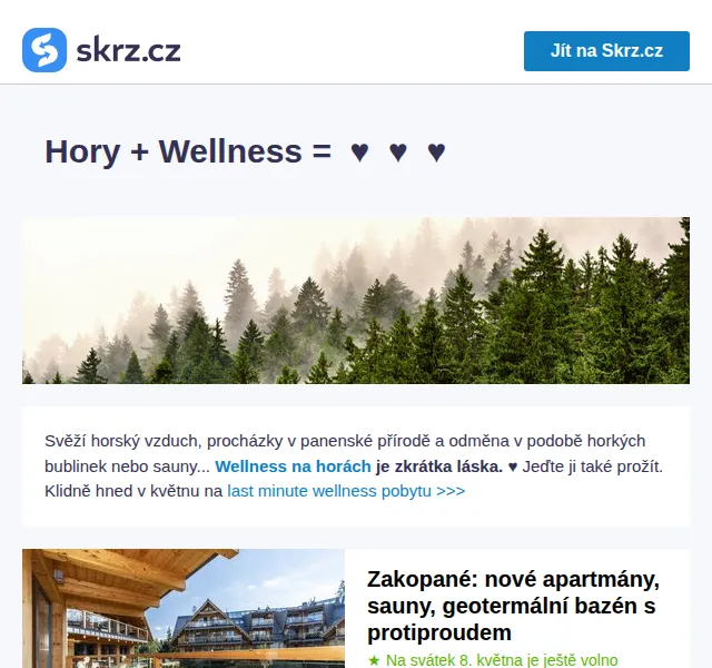 Vánoce na Skrz: Wellness pobyty na hory od 1 660 Kč – červen 2026 | Nuslet.cz