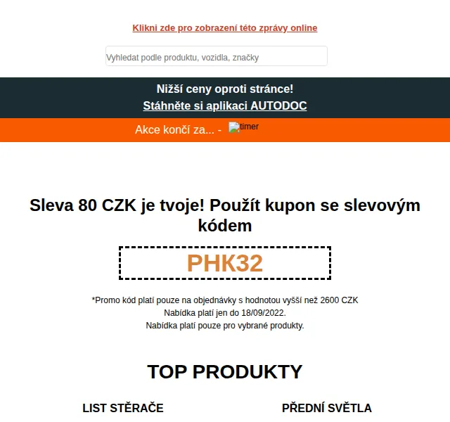 Autodoc.cz: auto na novou sezonu za 80 Kč slevu – červen 2026 | Nuslet.cz