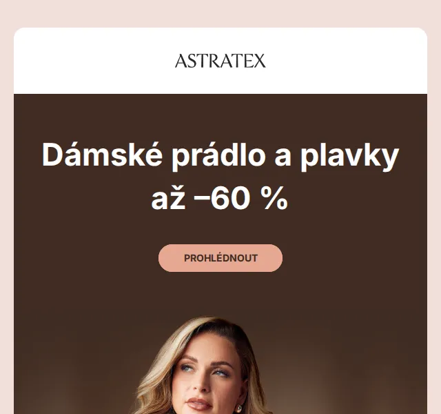 Astratex.cz: až 60 % sleva na dámské prádlo – červen 2026