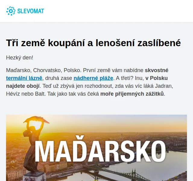 Slevomat: Dovolená Maďarsko, Chorvatsko, Polsko od 1 490 Kč – červen 2026 | Nuslet.cz