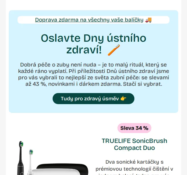 Pilulka.cz: Slevy až 43 % na ústní hygienu – červen 2026 | Nuslet.cz
