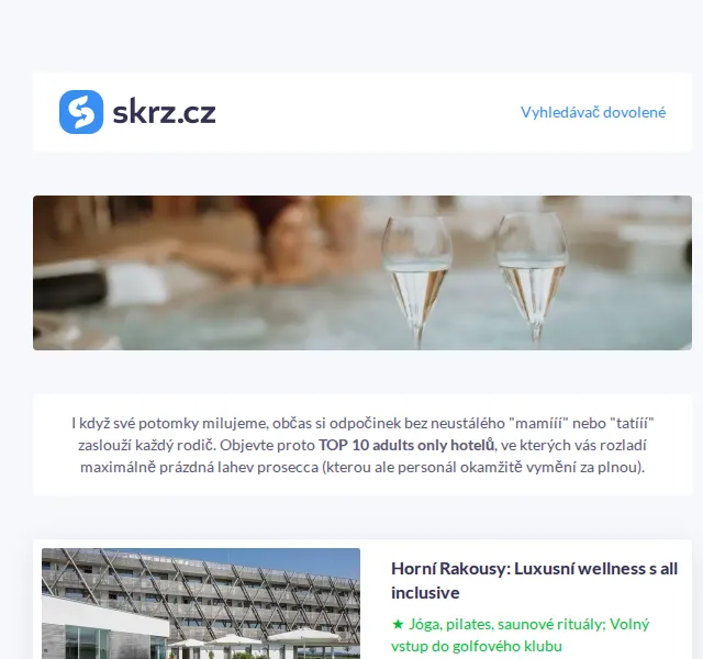 Skrz: TOP 10 hotelů jen pro dospělé – červenec 2026 | Nuslet.cz
