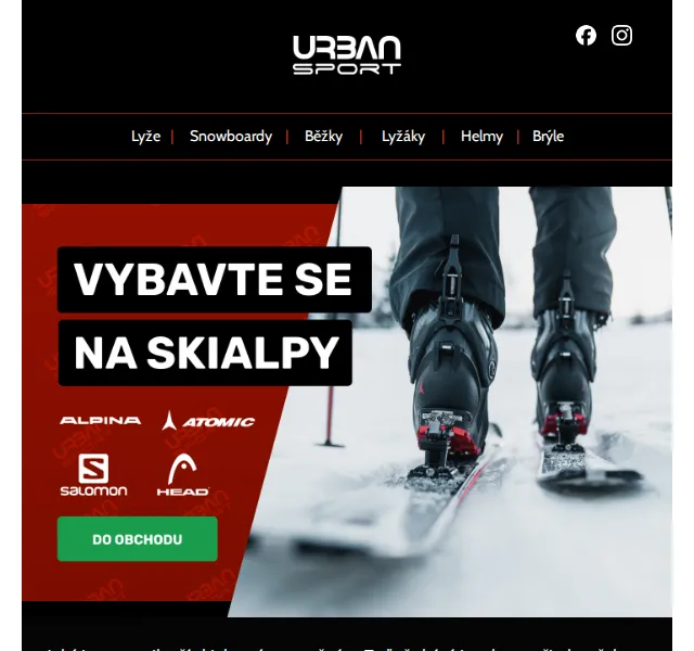Urban-sport: Skialpové vybavení – půjčovna od 799 Kč – červen 2026 | Nuslet.cz