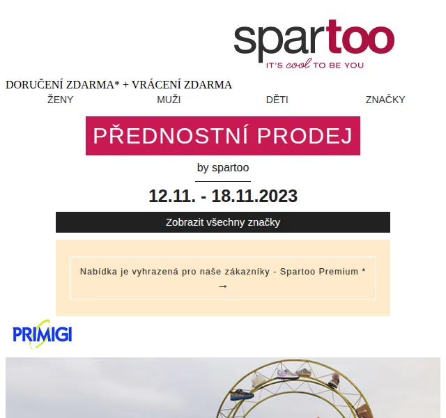 Spartoo: Až -50 % na Primigi, Only a Napapijri – červen 2026 | Nuslet.cz