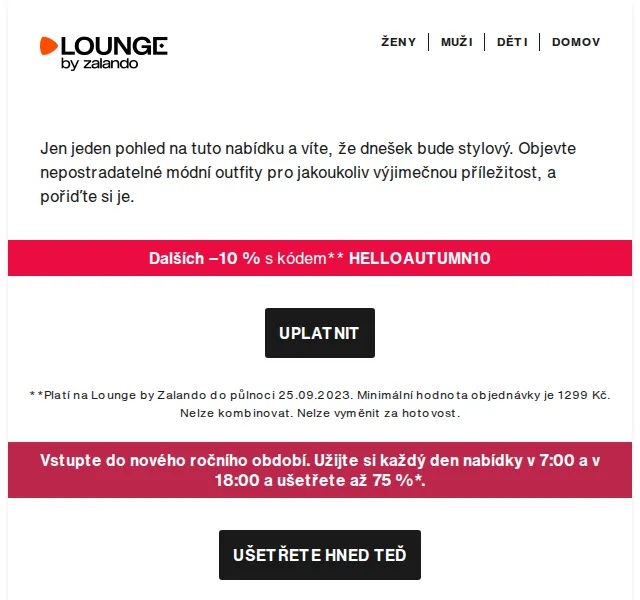 Lounge by Zalando: Sleva 10 % na podzimní outfity – červen 2026 | Nuslet.cz
