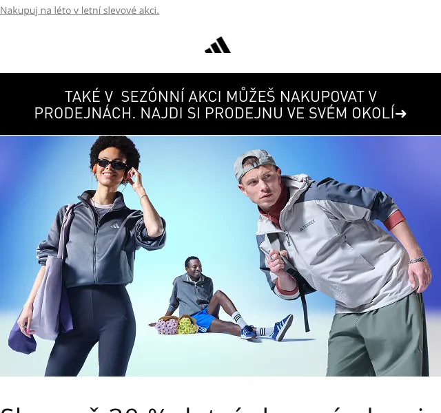 Adidas: Sleva až 30 % na letní kolekci – červen 2026