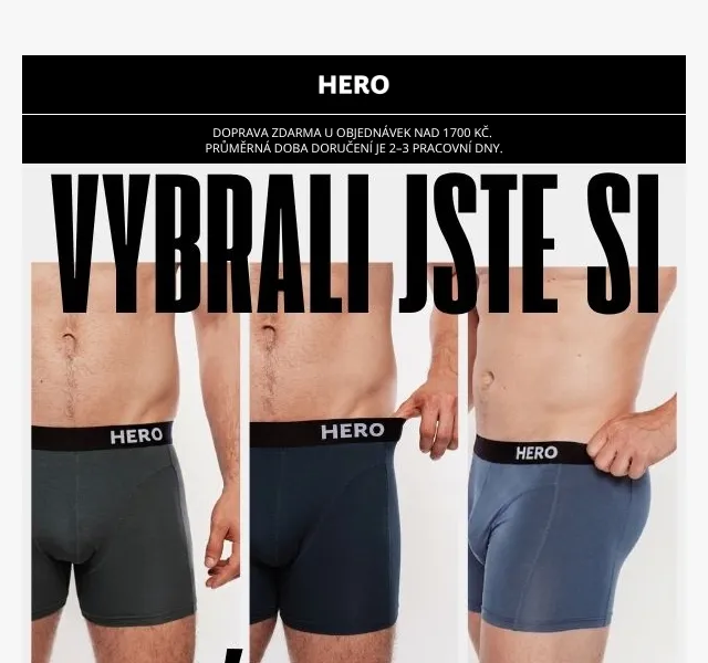 HERO: Nové barvy boxerek – září 2026
