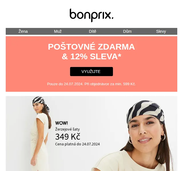 bonprix: 12% sleva + poštovné zdarma – červenec 2024 | Nuslet.cz