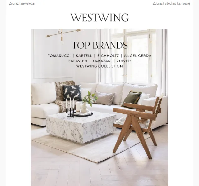 Westwing: Bestsellery 12 značek – červen 2026 | Nuslet.cz