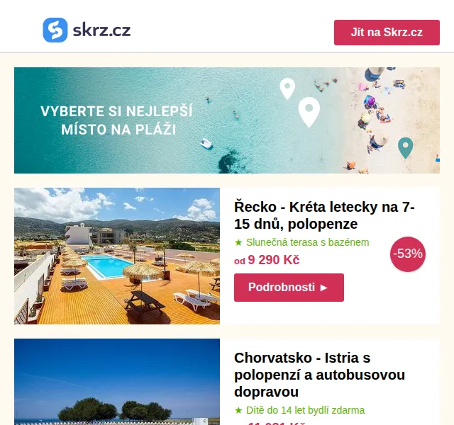 Skrz: Last minute dovolené 2026 – červen 2026 | Nuslet.cz