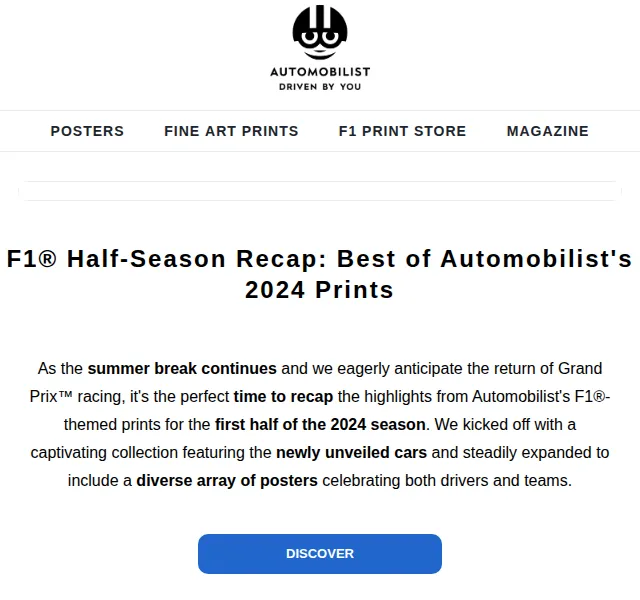 Automobilist: Nejlepší F1 plakáty 2024 – červen 2026 | Nuslet.cz