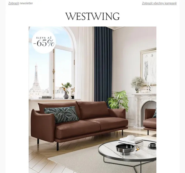Westwing: Až -65% na pohovky Christian Lacroix – červen 2026 | Nuslet.cz