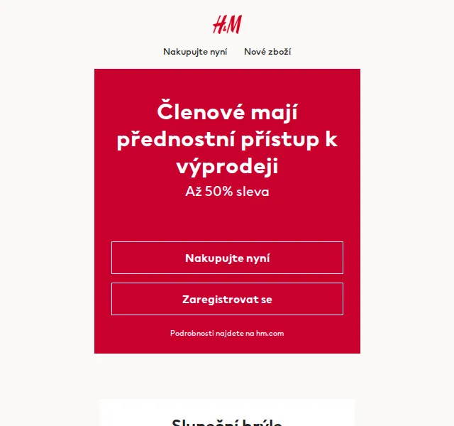 H&M: Přednostní přístup k výprodeji až 50 % – červen 2026 | Nuslet.cz