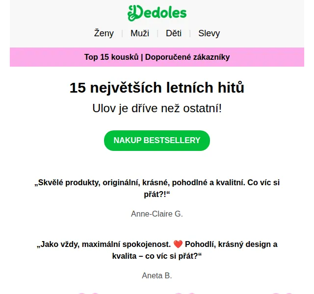 Dedoles.cz: 15 letních hitů od 89 Kč – červen 2026 | Nuslet.cz
