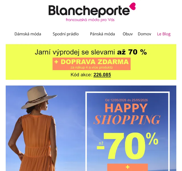 Blancheporte: Dámská móda až -70 % – květen 2026 | Nuslet.cz