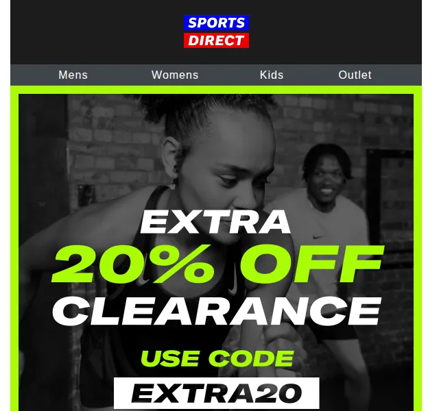 Sportsdirect.com: Extra 20 % sleva na Nike výprodej – červen 2026 | Nuslet.cz