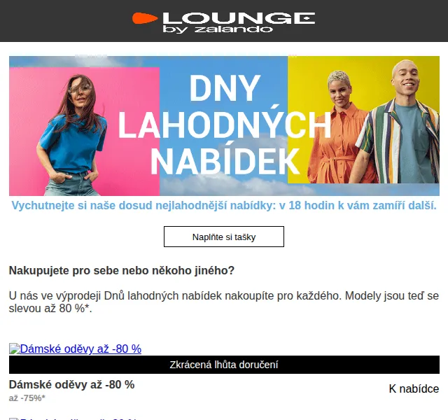 Lounge by Zalando: Slevy až 80 % na módu – červen 2026 | Nuslet.cz