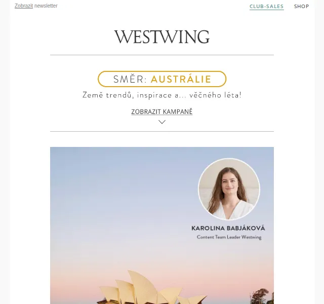 Westwing: Australská kampaň s Maxwell & Williams, SUNNYLiFE – červen 2026 | Nuslet.cz