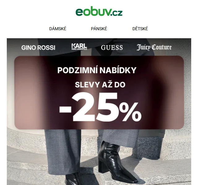 eobuv.cz: Slevy až -25 % na podzimní obuv a kabelky – říjen 2025 | Nuslet.cz