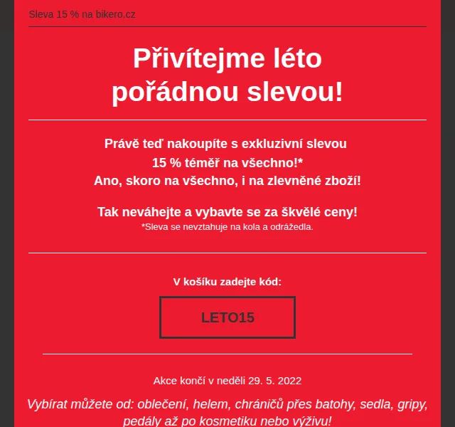 czbikero: 15% sleva na vše – červen 2022 | Nuslet.cz