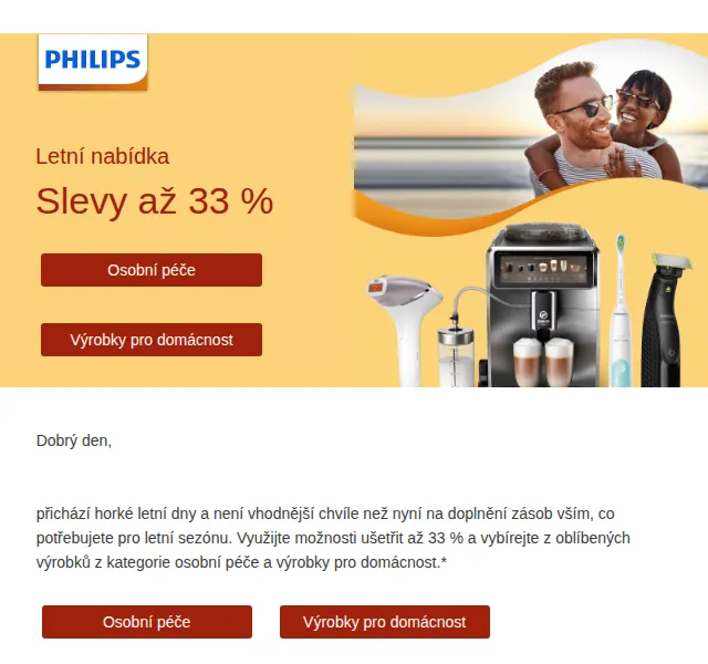 Philips letní nabídka: slevy až 33 % – červenec 2026 | Nuslet.cz