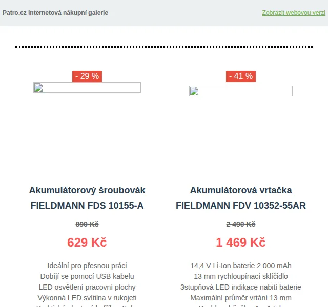 Patro.cz: Dílenské nářadí Fieldmann, Scheppach – slevy až 41 % – červen 2026 | Nuslet.cz