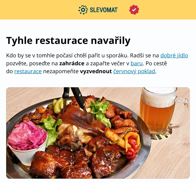 Slevomat: Restaurace, wellness a zábava – červen 2026 | Nuslet.cz