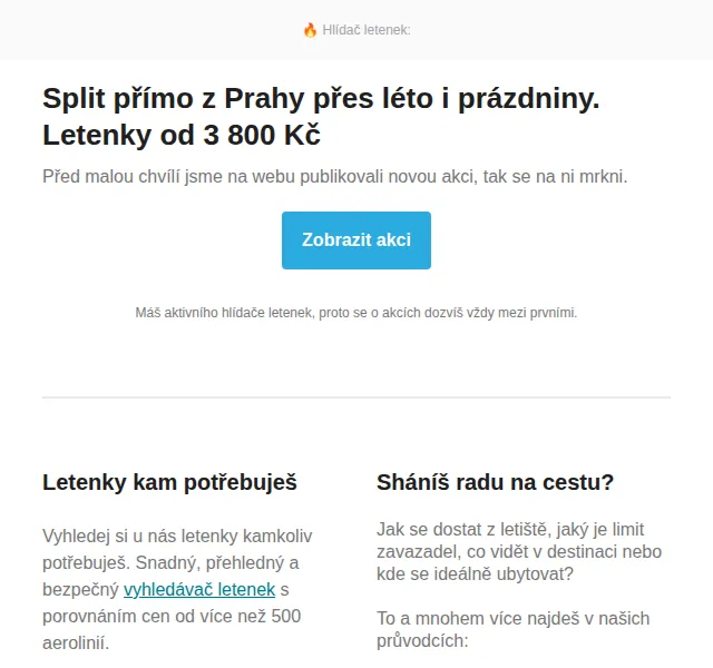 Cestujlevne.com: Letenky Split z Prahy od 3 800 Kč – červen 2026 | Nuslet.cz