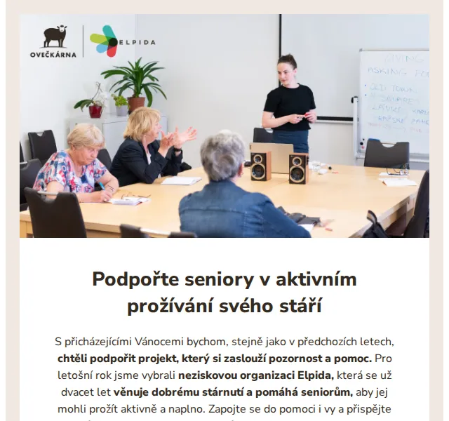 Ovečkárna: Podpořte seniory a vyberte si vlňáky – červenec 2026 | Nuslet.cz