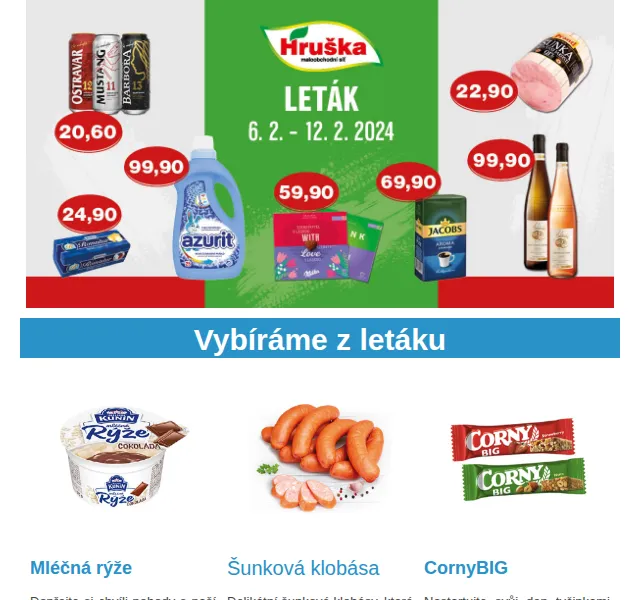 Váš HRUŠKA tým: Mléčná rýže od 17,90 Kč – červenec 2026 | Nuslet.cz
