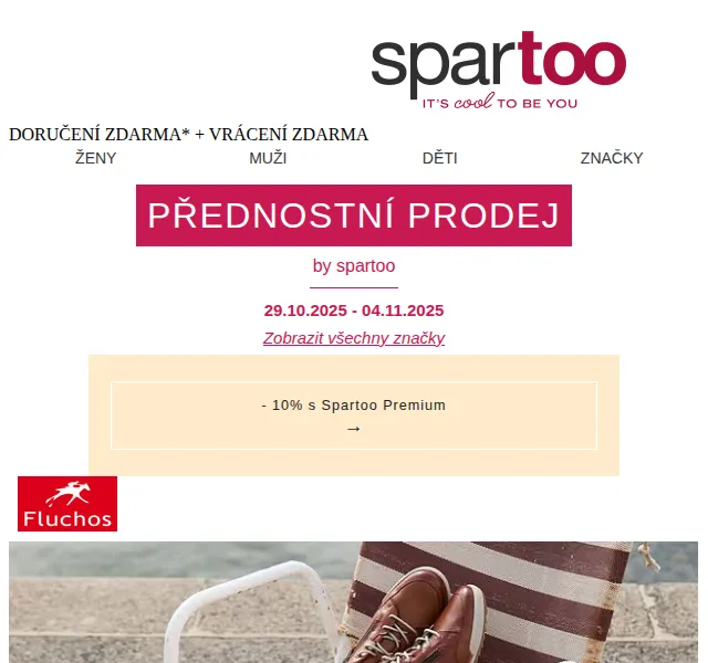 Spartoo.cz: Až -50% na Helly Hansen, Fred Perry, Cool Shoe – červen 2026 | Nuslet.cz