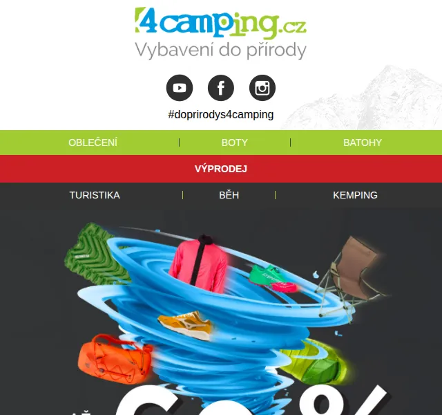 4camping: Výprodej až 60 % na 4500 produktů – červen 2026 | Nuslet.cz