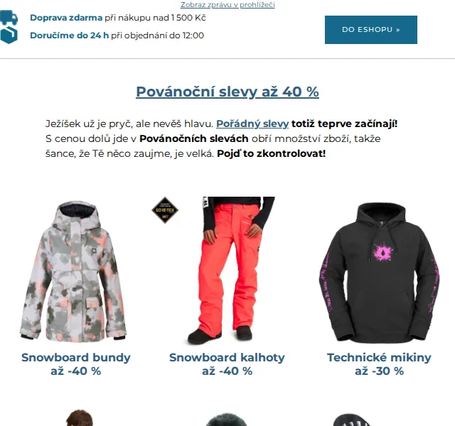 SNOWBOARD ZEZULA: Povánoční slevy až 40 % – červen 2026 | Nuslet.cz