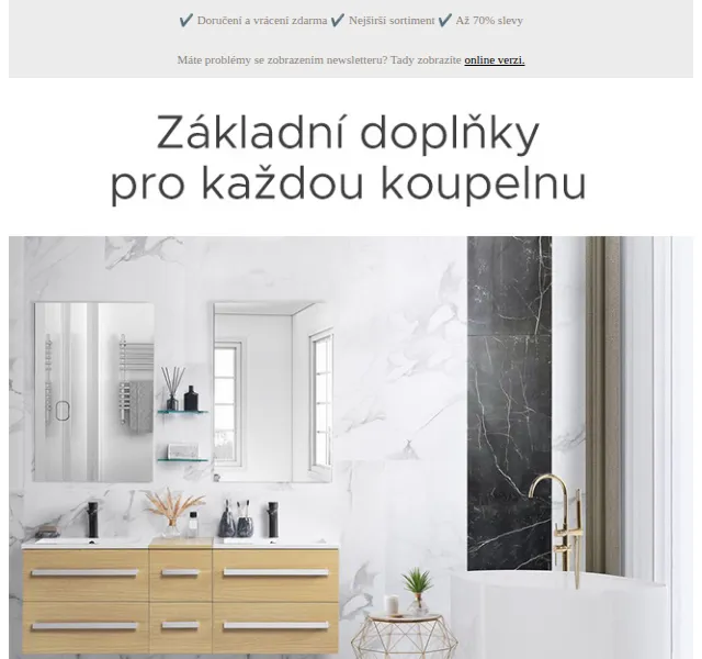 Beliani: Nábytek a doplňky do koupelny – červen 2026 | Nuslet.cz