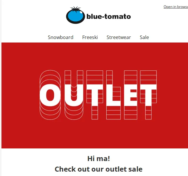 BLUE TOMATO: Outlet Sale slevy až -50 % – červen 2026 | Nuslet.cz
