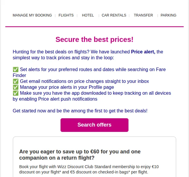 Wizz Air: Price alert pro lety – červen 2026 | Nuslet.cz